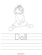Doll Handwriting Sheet
