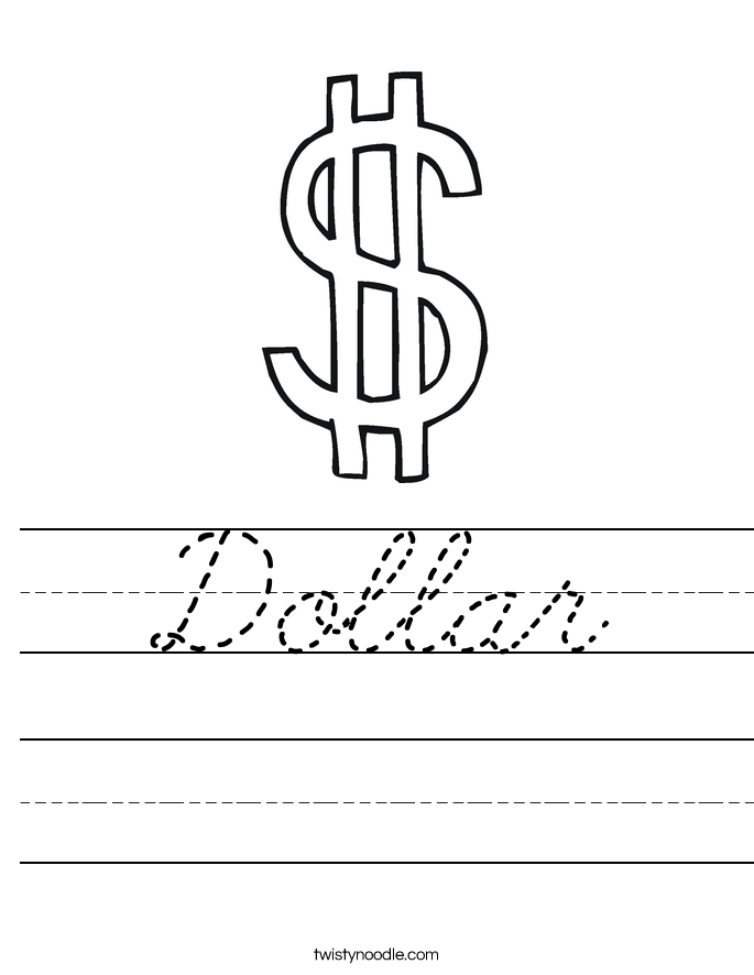 Dollar Worksheet