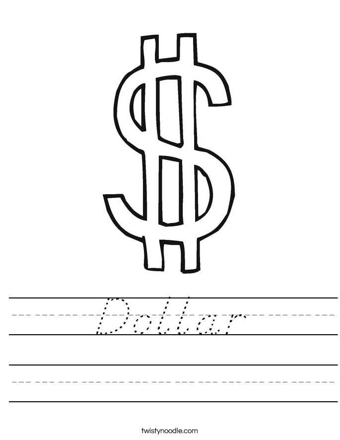Dollar Worksheet