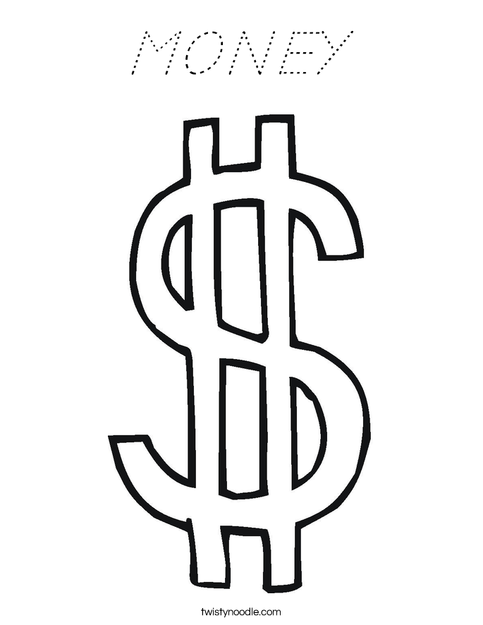 MONEY Coloring Page