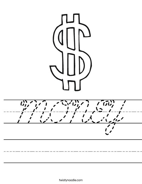 Dollar Sign Worksheet