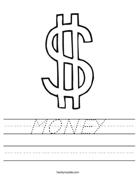 Dollar Sign Worksheet