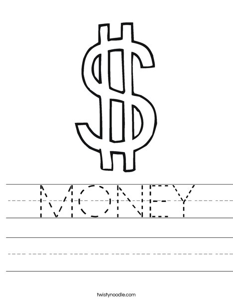 Dollar Sign Worksheet