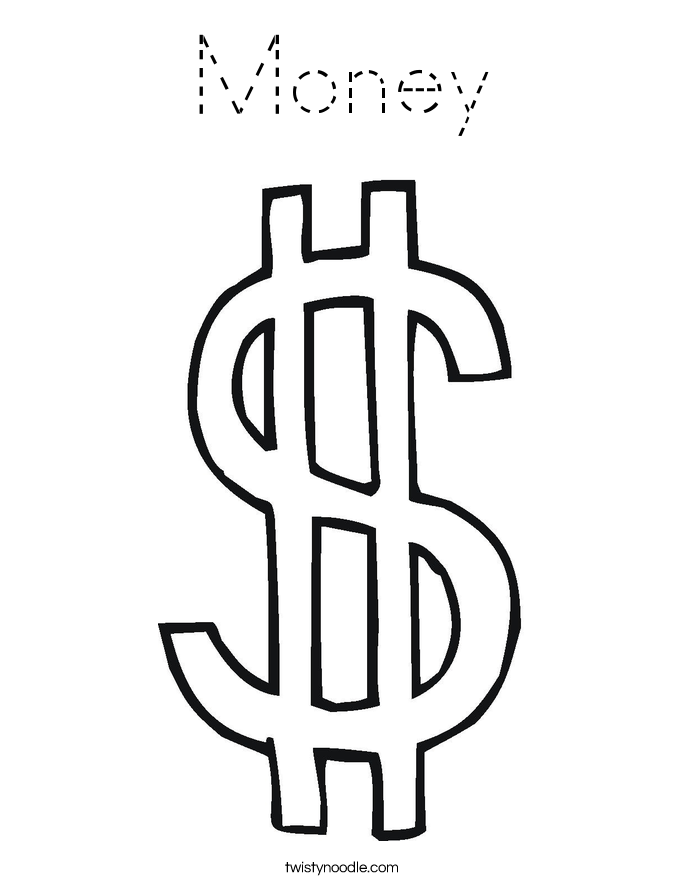 Money Coloring Page