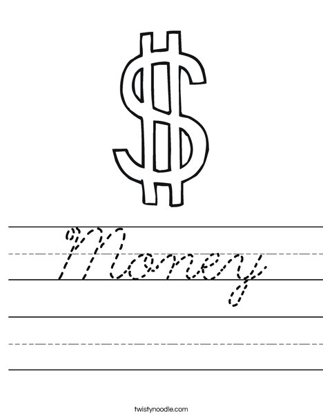 Dollar Sign Worksheet