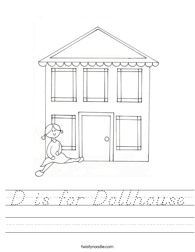 D is for Dollhouse Worksheet