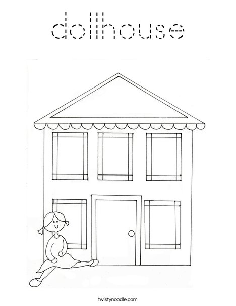 Dollhouse 2 Coloring Page