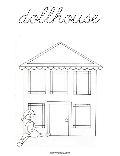 Dollhouse 2 Coloring Page