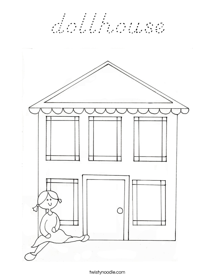 dollhouse Coloring Page