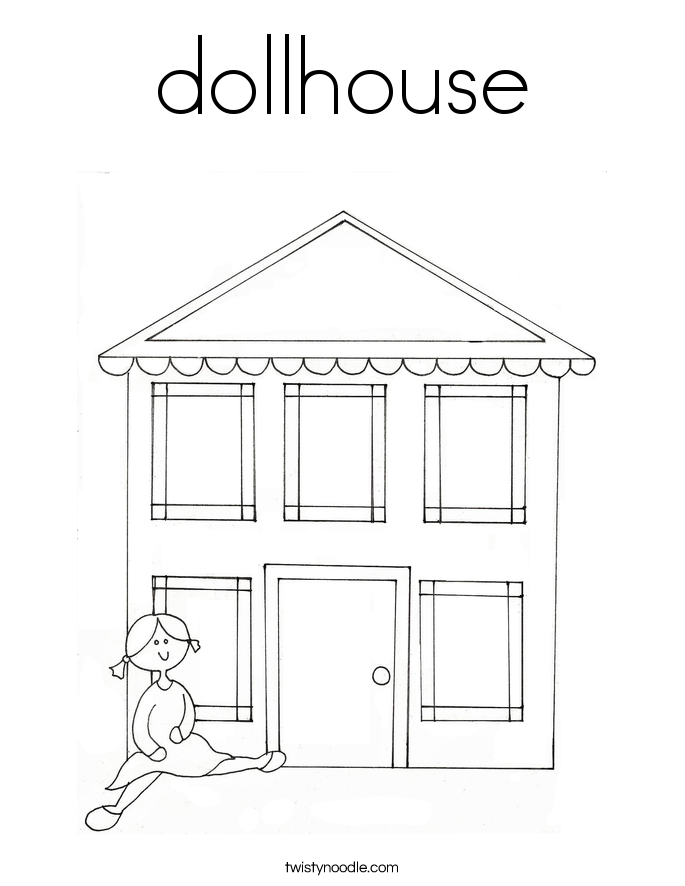 dollhouse Coloring Page