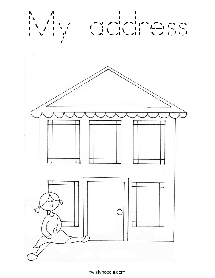 My address Coloring Page