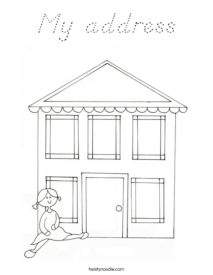 My address Coloring Page