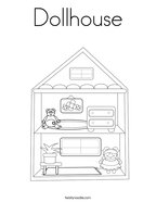 Dollhouse Coloring Page