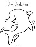 D-Dolphin Coloring Page