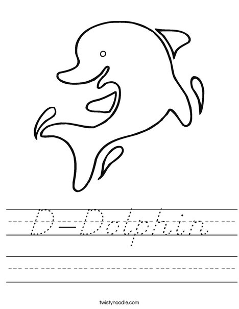 Happy Dolphin Worksheet