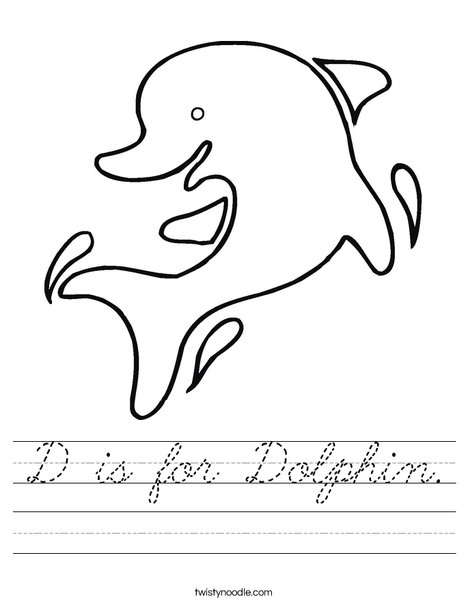 Happy Dolphin Worksheet