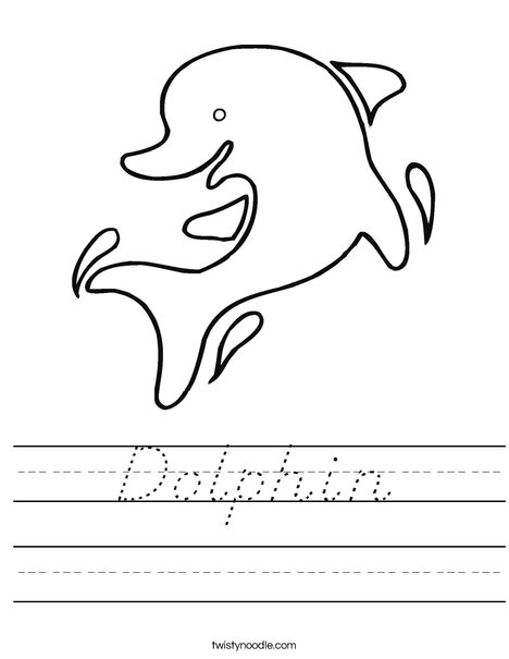 Happy Dolphin Worksheet