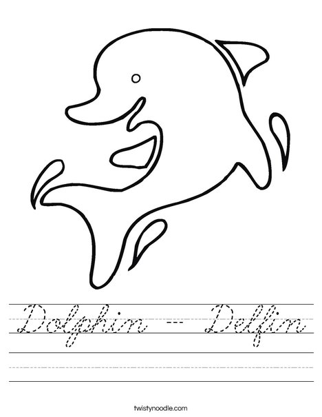 Happy Dolphin Worksheet
