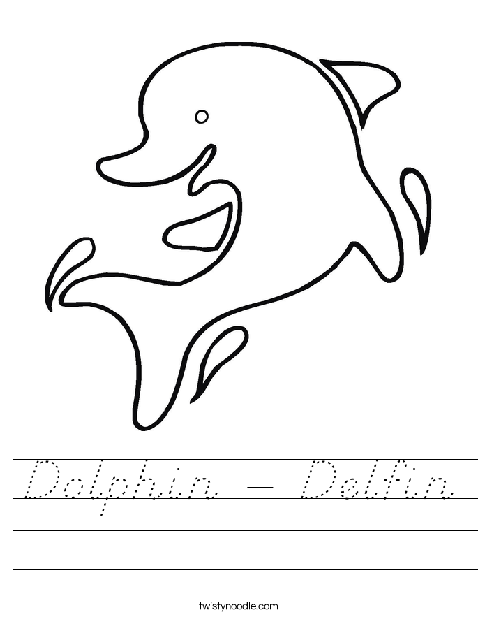 Dolphin - Delfin Worksheet