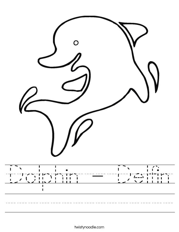 Dolphin - Delfin Worksheet