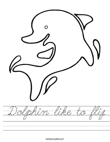 Happy Dolphin Worksheet