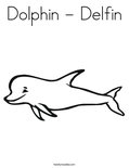 Dolphin - Delfin Coloring Page
