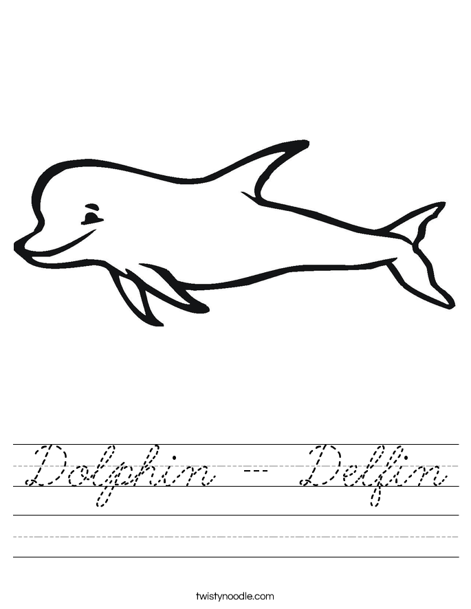Dolphin - Delfin Worksheet