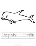 Dolphin - Delfin Worksheet