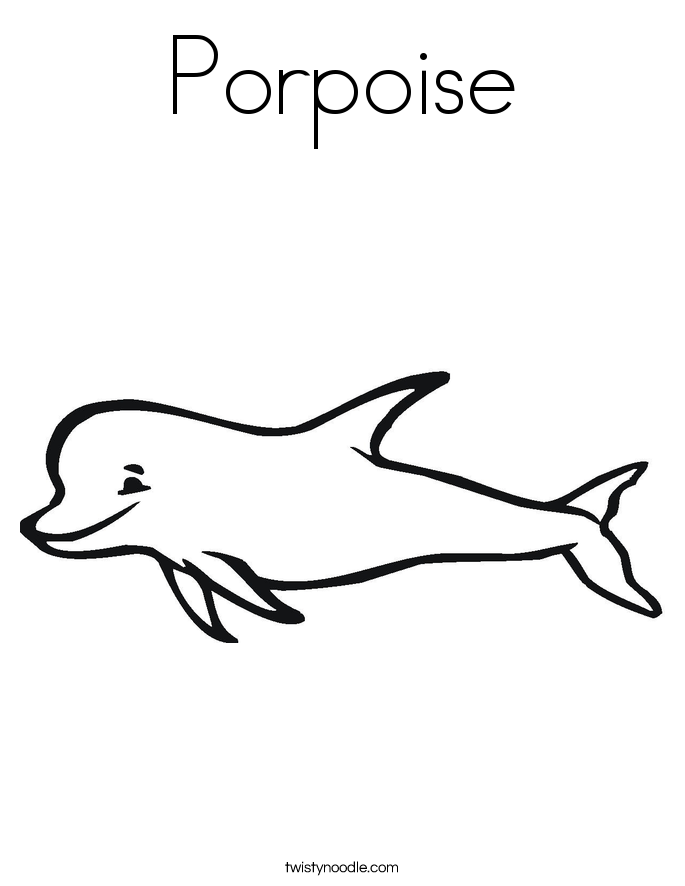 Porpoise Coloring Page - Twisty Noodle