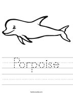 Porpoise Handwriting Sheet