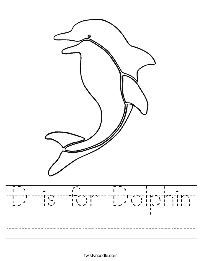 D is for Dolphin Worksheet