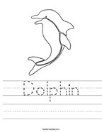 Dolphin Handwriting Sheet