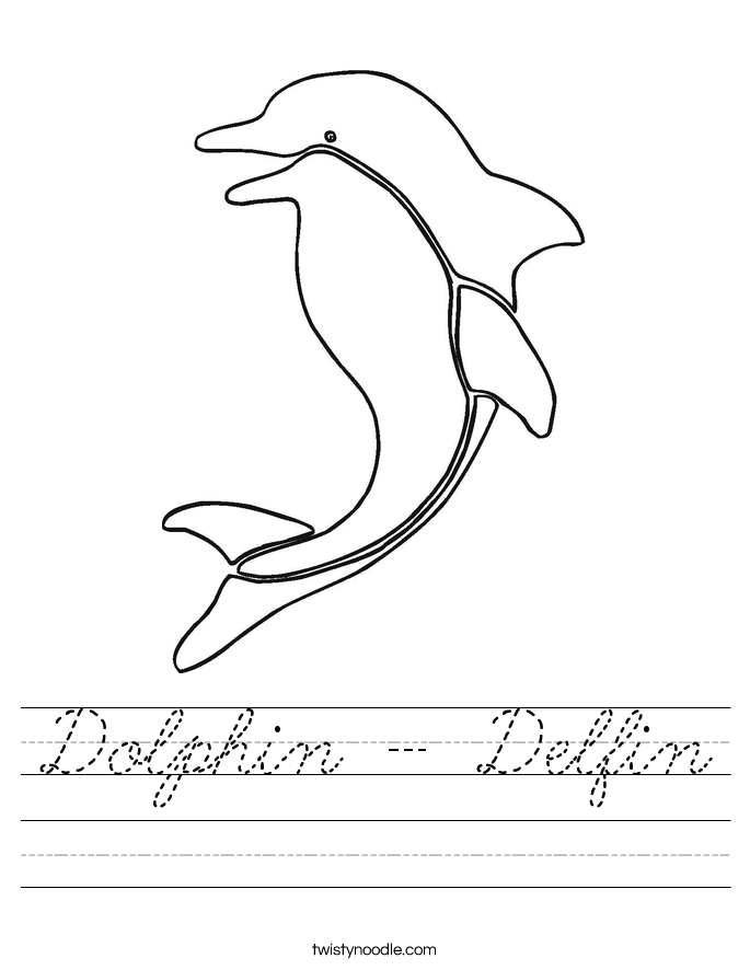 Dolphin - Delfin Worksheet