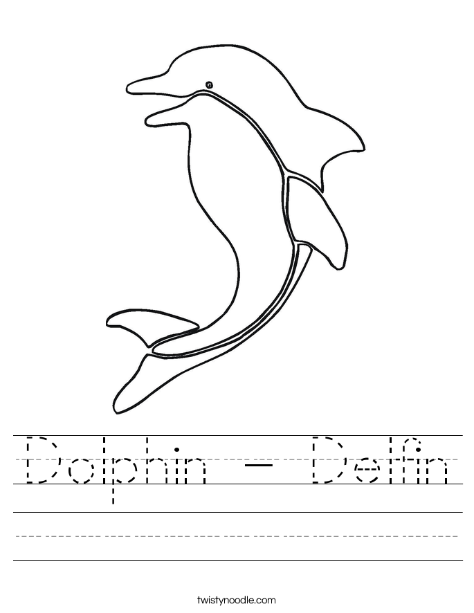 Dolphin - Delfin Worksheet