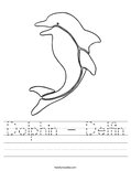 Dolphin - Delfin Worksheet
