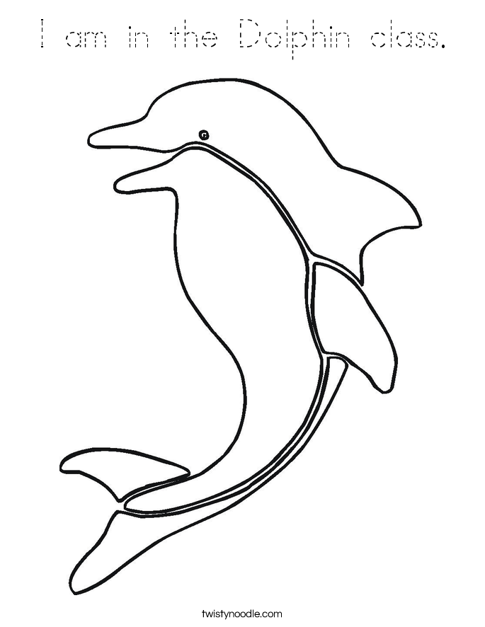 I am in the Dolphin class. Coloring Page