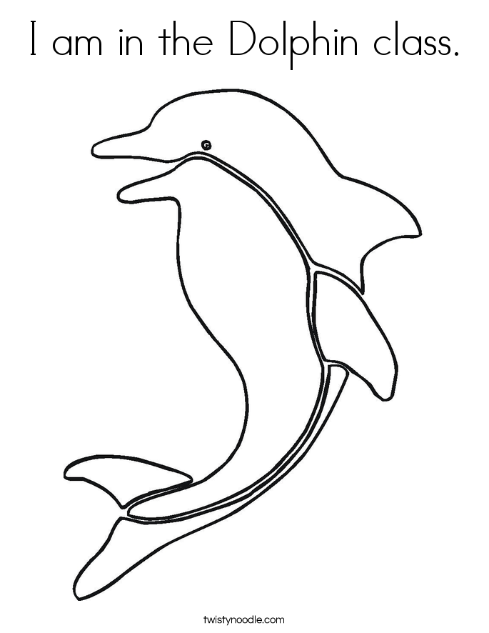 I am in the Dolphin class. Coloring Page