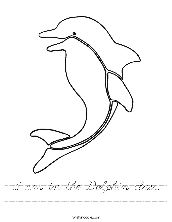I am in the Dolphin class. Worksheet