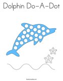 Dolphin Do-A-Dot Coloring Page