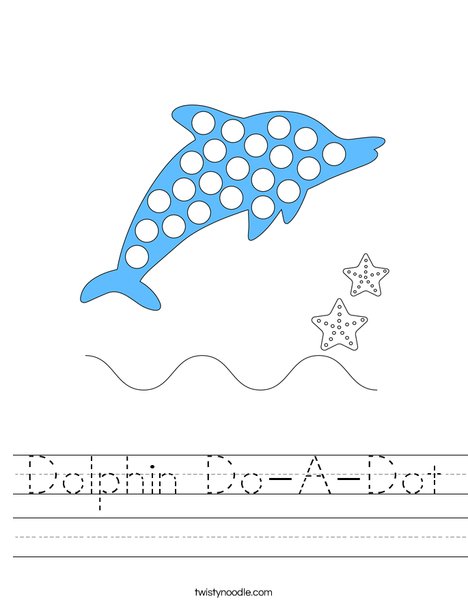 Dolphin Do-A-Dot Worksheet