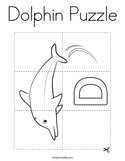 Dolphin Puzzle Coloring Page