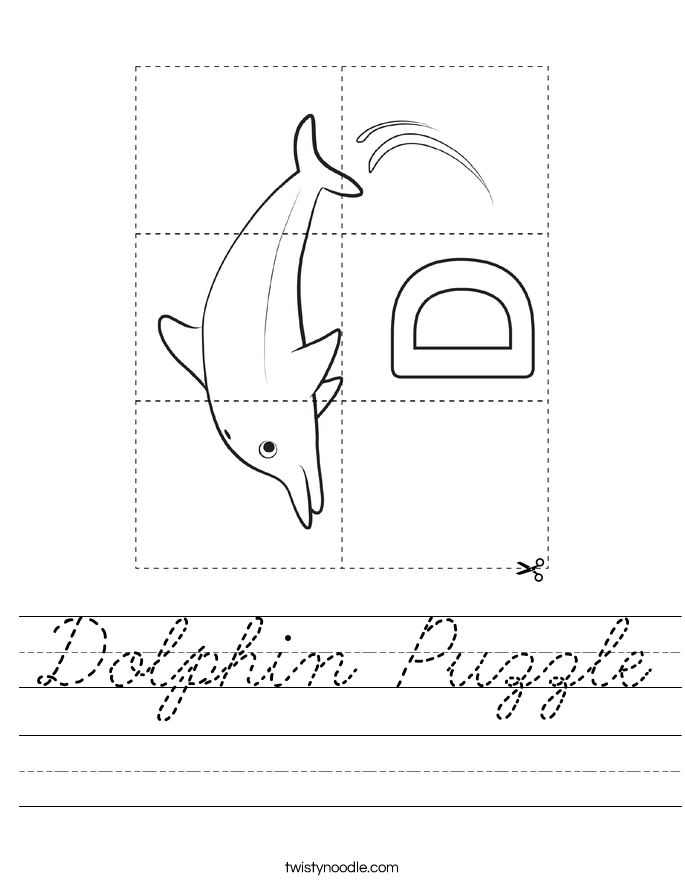 Dolphin Puzzle Worksheet