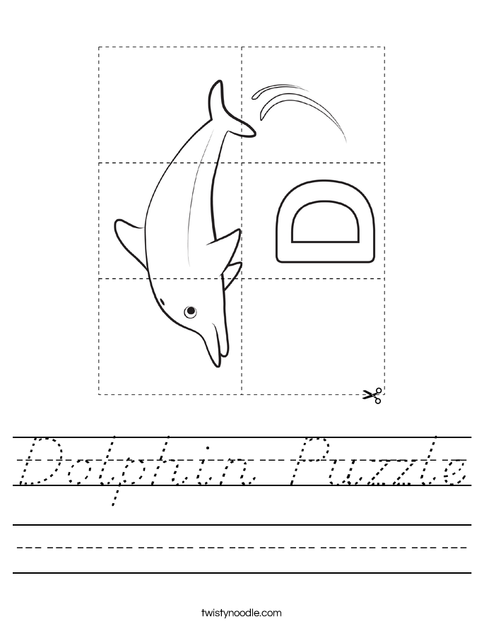 Dolphin Puzzle Worksheet