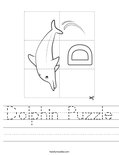 Dolphin Puzzle Worksheet