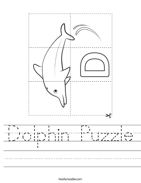 Dolphin Puzzle Worksheet