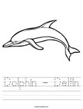 Dolphin - Delfin Worksheet