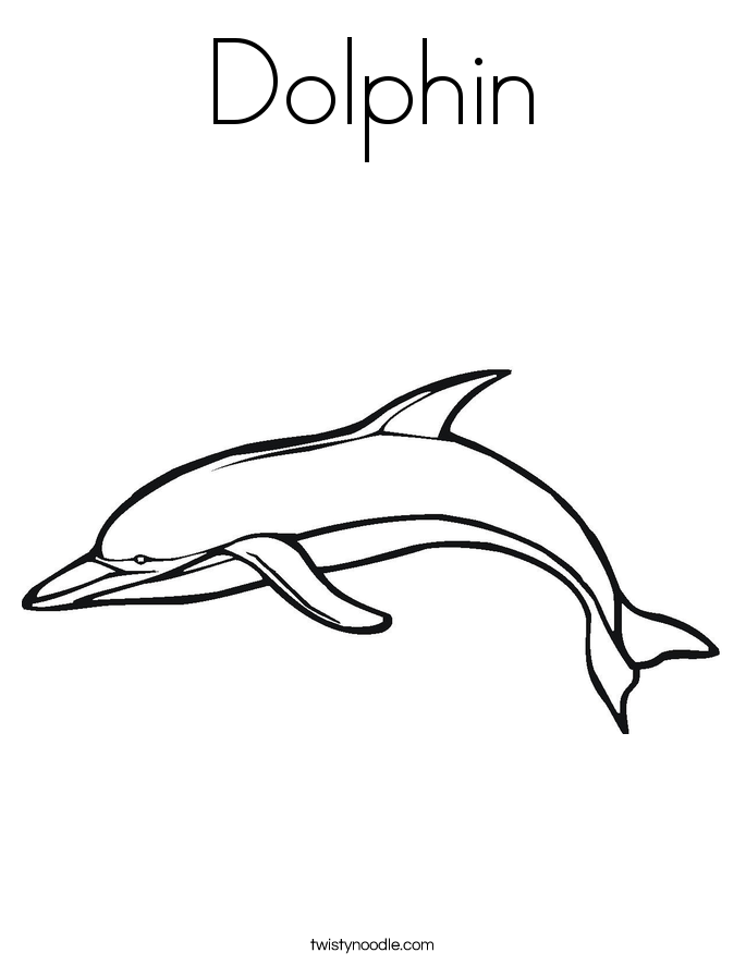 Dolphin Coloring Page