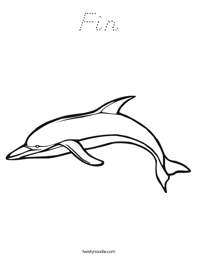 Fin Coloring Page
