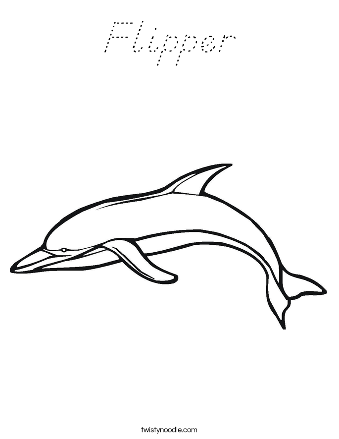 Flipper Coloring Page