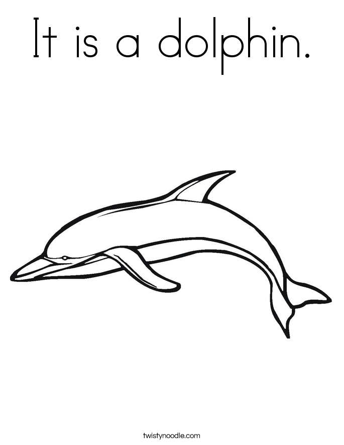 It is a dolphin. Coloring Page